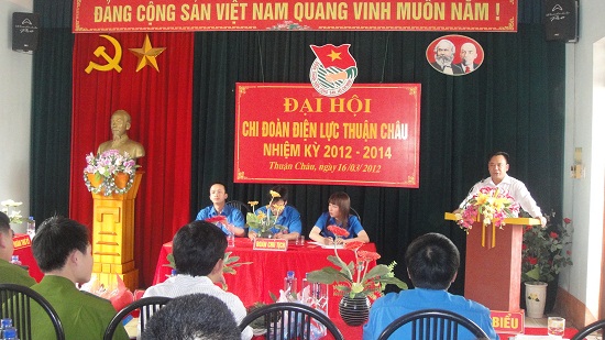 Chi đoàn Điện lực Thuận Châu tổ chức thành công Đại hội chi đoàn nhiệm kỳ 2012 - 2014